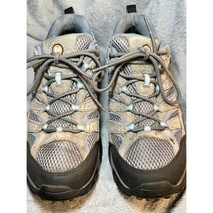 Merrell Moab 2 Women's Size 12 Gray Suede Mesh Waterproof Vibram Hiking Shoes